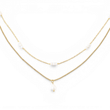 Dainty Layered Pearl Necklace