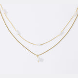 Dainty Layered Pearl Necklace