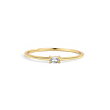 Diamond Dainty Baguette Stacking Ring