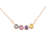 Dainty Family Birthstones Necklace