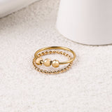 Dainty Stackable Beaded Fidget Ring Set