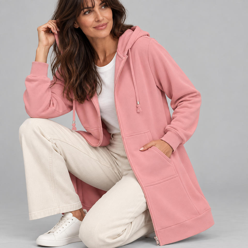 TIOMARA™ - Casual Zip Up Oversized Long Jacket