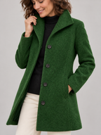 GABRIELA™ - Casual Wool Blend Pea Coat with Single-Breasted Design