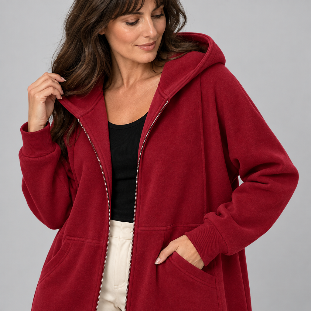 TIOMARA™ - Casual Zip Up Oversized Long Jacket