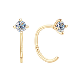 Dainty Diamond Threader Hoop Earrings