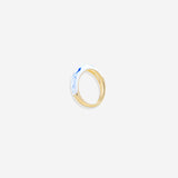 Blue Porcelain Dome Ring