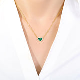 Dainty Heart Paperclip Necklace