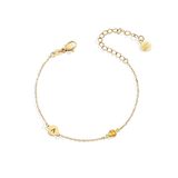 Dainty Initial and Birthstone Bracelet