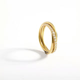 Crystal Interlocking Fidget Ring