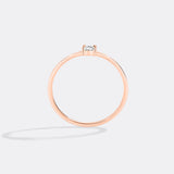 Dainty Baguette Birthstone Stacking Ring