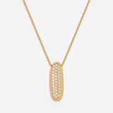 Pave Bubble Initial Necklace