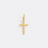Twisted Cable Cross Charm
