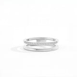 Double Band Pave Ring
