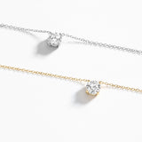 Dainty Solitaire Pendant Necklace