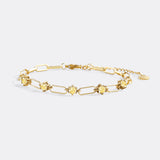 Paperclip Bracelet with Gemstone Accents