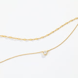 Classic Bezel Necklace and Petal Chain Set