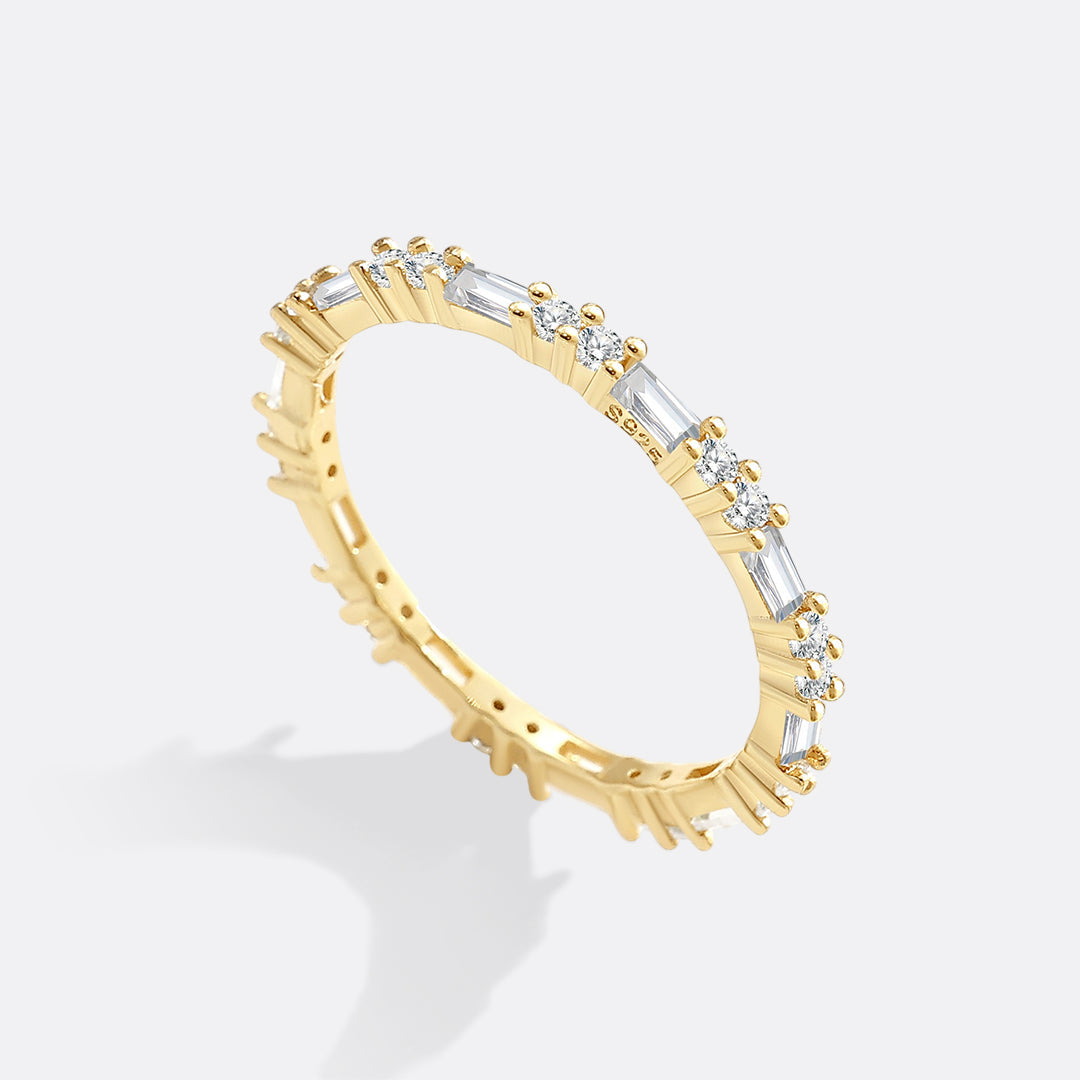Baguette Gemstone Stacking Ring
