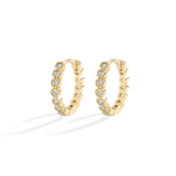 Shimmer Huggie Hoop Earrings