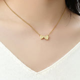 Dainty Heart Stacking Initial Necklace