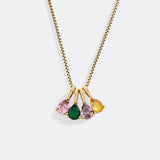 Personalized Multi-Birthstone Necklace