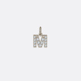 Dainty Pave Initial Charm