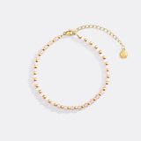 Birthstone and Gold Bead Bracelet