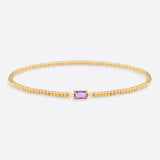 Gold Beaded Birthstone Bracelet