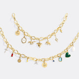 Bold Cable Link Charm Bracelet