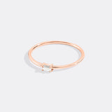 Dainty Baguette Birthstone Stacking Ring