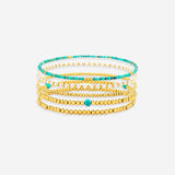 Turquoise Beaded Bracelet Stacking Set