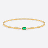 Gold Beaded Birthstone Bracelet