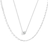 Classic Bezel Necklace and Petal Chain Set