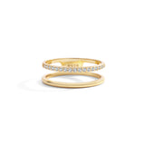 Double Band Pave Ring