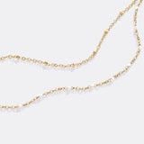 Dainty Double Chain Beaded Bracelet