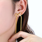 Herringbone Bow Earrings
