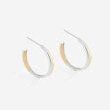 Mixed Metal Crossover Earrings
