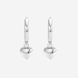 Dainty Heart Hoop Earrings