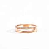 Double Band Pave Ring