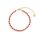 Birthstone and Gold Bead Bracelet
