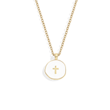 Minimalist Enamel Cross Pendant