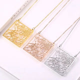 Custom Map Pendant Necklace