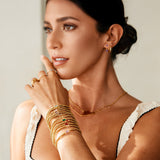 Gold Beaded Birthstone Bracelet