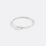 Dainty Baguette Birthstone Stacking Ring