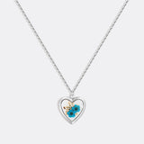 Handmade Pressed Flower Photo Heart Locket