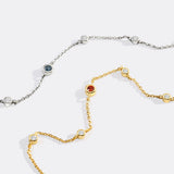 August Birthstone Station Bracelet