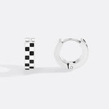 Checkered Hoop Earrings