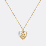 Handmade Pressed Flower Photo Heart Locket