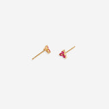 Trinity Birthstone Stud Earrings