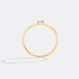 Dainty Baguette Birthstone Stacking Ring