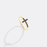 Birthstone Cross Ring
